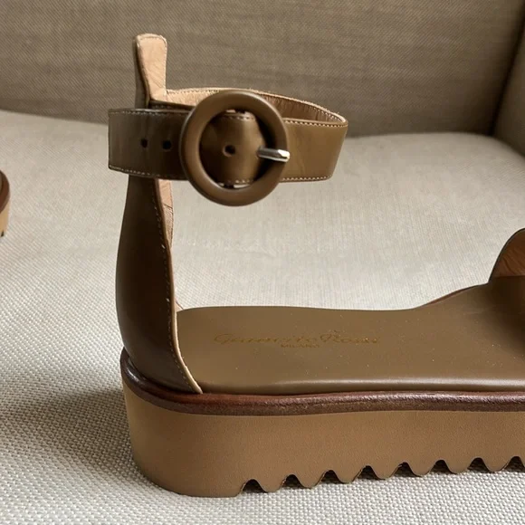 Gianvito Rossi Brown Platform Sandals Ankle Strap Eleanor US 6 36 - Picture 5 of 9